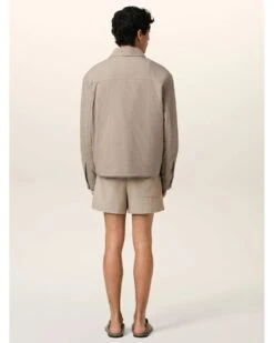 Ami Mens De Coeur Canvas Overshirt Beige -Repertoire Fashion Store ami mens de coeur canvas overshirt beige p46068 304925 image