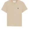 Ami Mens De Coeur Heart Logo T-Shirt Beige/White Coffee -Repertoire Fashion Store ami mens de coeur heart logo t shirt beige white coffee p46844 318723 image