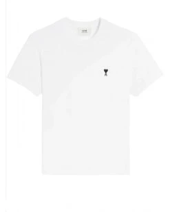 Ami Mens De Coeur Heart Logo T-Shirt White