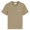 Ami Mens De Coeur Heart T-Shirt Laurel Olive Green -Repertoire Fashion Store ami mens de coeur heart t shirt laurel olive green p46041 304604 image