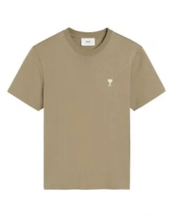 Ami Mens De Coeur Heart T-Shirt Laurel Olive Green