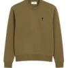 Ami Mens De Coeur Sweatshirt Bronze Green 2 Ami Mens De Coeur Sweatshirt Bronze Green -Repertoire Fashion Store ami mens de coeur sweatshirt bronze green p46852 318857 image