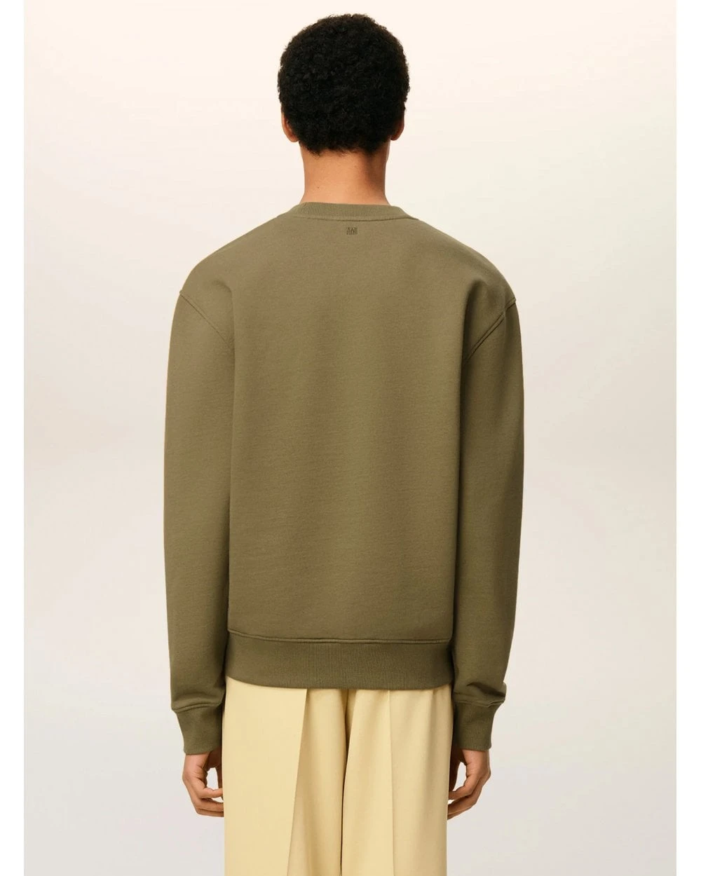 Ami Mens De Coeur Sweatshirt Bronze Green 5 Ami Mens De Coeur Sweatshirt Bronze Green - Image 5