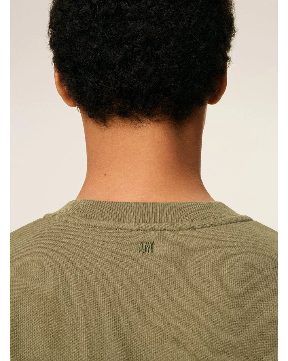 Ami Mens De Coeur Sweatshirt Bronze Green 6 Ami Mens De Coeur Sweatshirt Bronze Green - Image 6