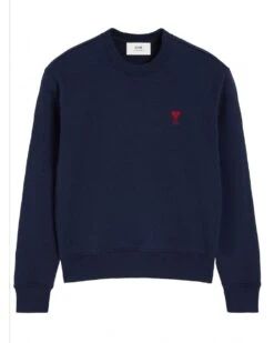Ami Mens De Coeur Sweatshirt Night Blue