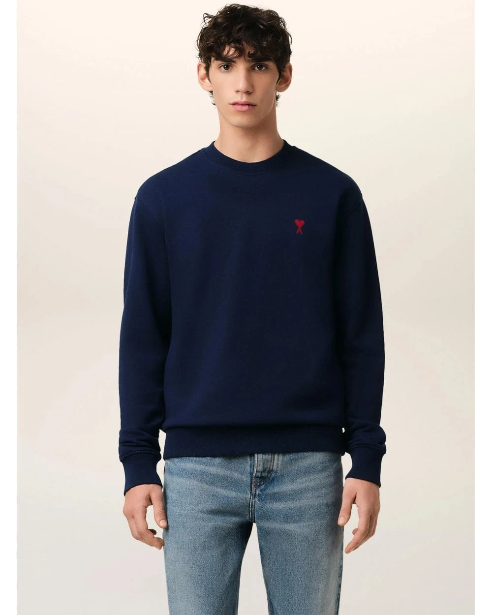 Ami Mens De Coeur Sweatshirt Night Blue 2 Ami Mens De Coeur Sweatshirt Night Blue - Image 2