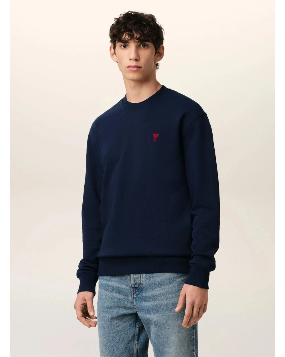 Ami Mens De Coeur Sweatshirt Night Blue 3 Ami Mens De Coeur Sweatshirt Night Blue - Image 3