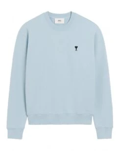Ami Mens De Coeur Sweatshirt Sky Blue
