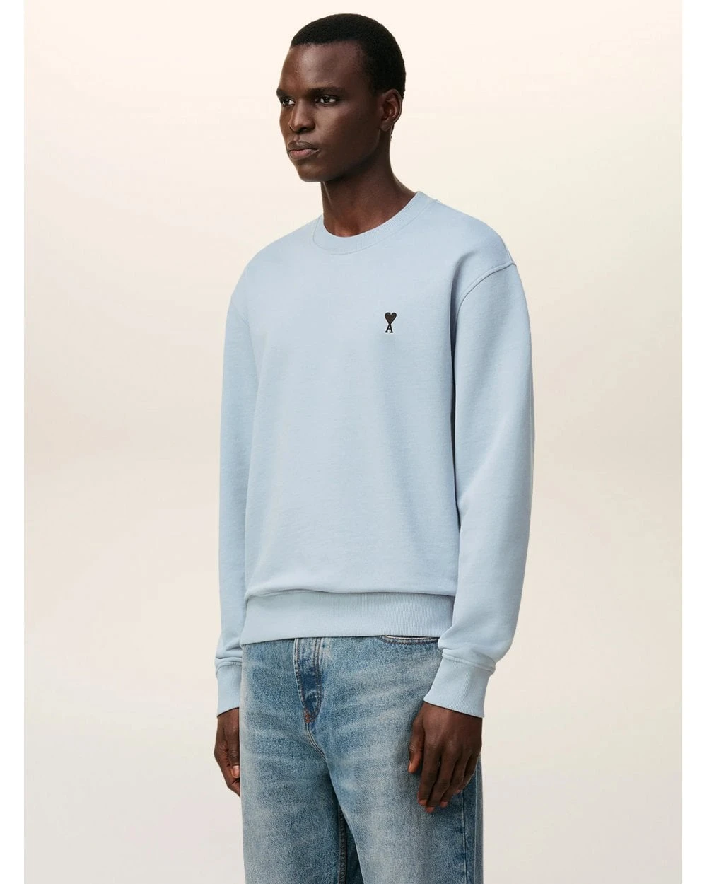 Ami Mens De Coeur Sweatshirt Sky Blue 3 Ami Mens De Coeur Sweatshirt Sky Blue - Image 3