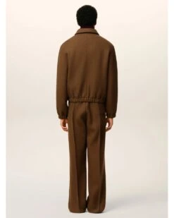 Ami Mens De Coeur Zip Wool Bomber Jacket Hazelnut Brown -Repertoire Fashion Store ami mens de coeur zip wool bomber jacket hazelnut brown p46866 320918 image