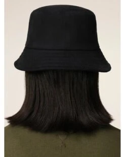 Ami Mens Embroidery Logo Bucket Hat Black -Repertoire Fashion Store ami mens embroidery logo bucket hat black p46073 310766 image