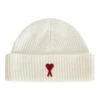 Ami Mens Heart Logo Beanie Off White/Red 8 Ami Mens Heart Logo Beanie Off White/Red -Repertoire Fashion Store ami mens heart logo beanie off white red p45489 298674 image