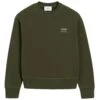 Ami Mens Script Letter Sweatshirt Loden Green -Repertoire Fashion Store ami mens script letter sweatshirt loden green p46061 310719 image
