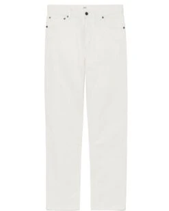 Ami Mens Straight Fit Jeans, White Denim