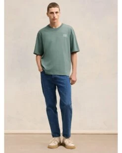 Ami Unisex Alexandre Mattiussi Script T-Shirt Antique Clay -Repertoire Fashion Store ami unisex alexandre mattiussi script t shirt antique clay p45466 297499 image