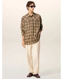 Ami Unisex Checked Lumberjack Shirt Camel/Black 8 Ami Unisex Checked Lumberjack Shirt Camel/Black -Repertoire Fashion Store ami unisex checked lumberjack shirt camel black p46864 320891 image