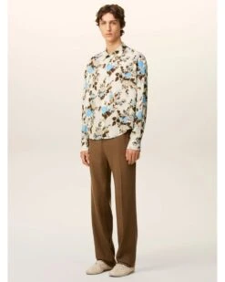 Ami Unisex Flower Print Shirt Sky Blue/Ivory 8 Ami Unisex Flower Print Shirt Sky Blue/Ivory -Repertoire Fashion Store ami unisex flower print shirt sky blue ivory p46863 318968 image