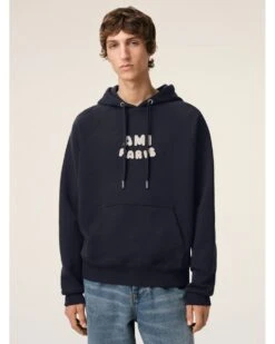 Ami Unisex Paris Patch Hoodie Navy Blue 8 Ami Unisex Paris Patch Hoodie Navy Blue -Repertoire Fashion Store ami unisex paris patch hoodie navy blue p46058 310629 image