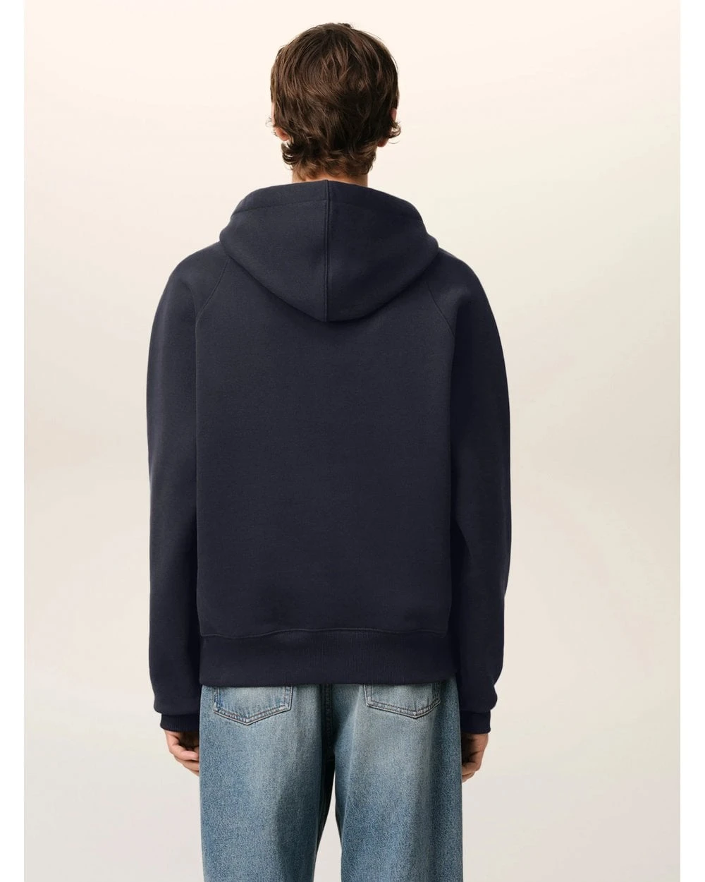 Ami Unisex Paris Patch Hoodie Navy Blue 6 Ami Unisex Paris Patch Hoodie Navy Blue - Image 6