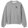 Axel Arigato Mens Bird Bee Sweater Jumper Melange Grey -Repertoire Fashion Store axel arigato mens bird bee sweater jumper melange grey p46695 316775 image