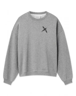 Axel Arigato Mens Bird Bee Sweater Jumper Melange Grey