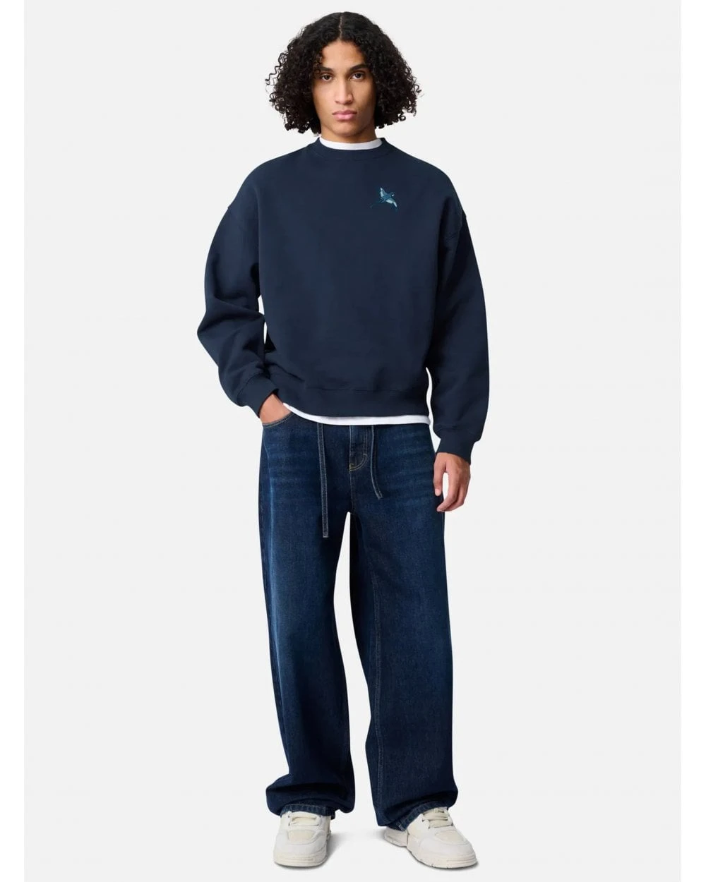 Axel Arigato Mens Bird Bee Sweater Jumper Navy 2 Axel Arigato Mens Bird Bee Sweater Jumper Navy - Image 2