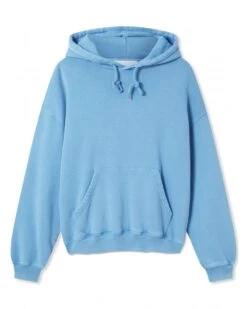 Axel Arigato Mens Distorted Text Hoodie Dark Cornflower Blue