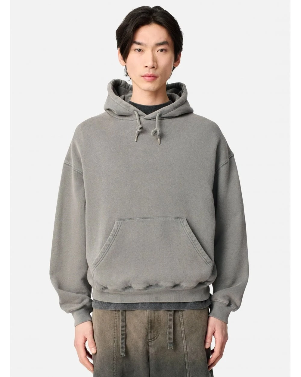 Axel Arigato Mens Distorted Text Hoodie Slate Grey 3 Axel Arigato Mens Distorted Text Hoodie Slate Grey - Image 3