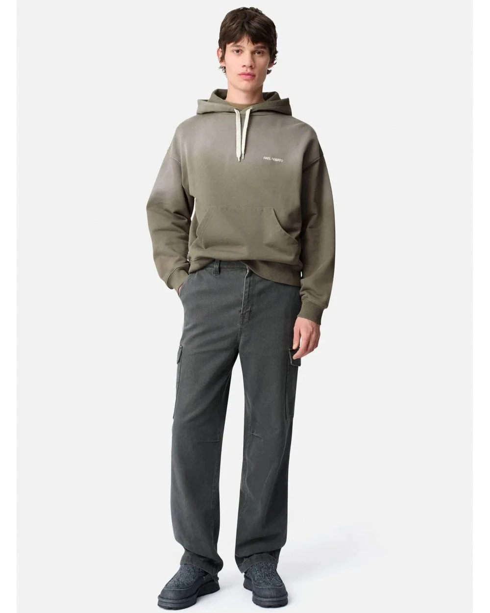 Axel Arigato Mens Ethnos Text Hoodie Cedar Brown 3 Axel Arigato Mens Ethnos Text Hoodie Cedar Brown - Image 3