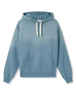 Axel Arigato Mens Ethnos Text Hoodie Dusty Blue