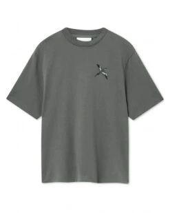 Axel Arigato Mens Micro Bee Bird T-Shirt Steel Grey
