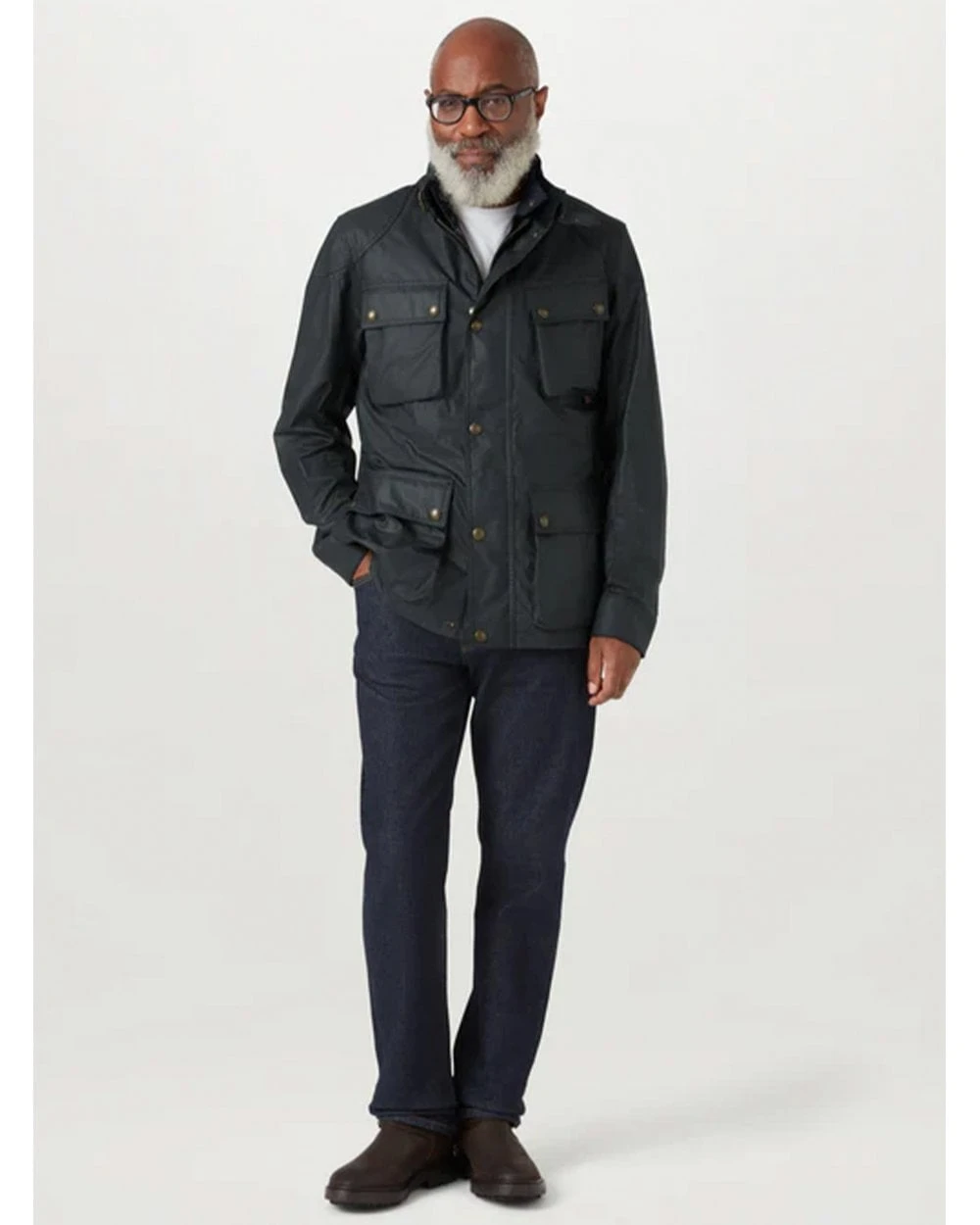 Belstaff Mens Fieldmaster Wax Jacket Dark Ink Navy 2 Belstaff Mens Fieldmaster Wax Jacket Dark Ink Navy - Image 2