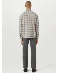 Belstaff Mens Linen Scale Check Shirt Black/Stone Beige -Repertoire Fashion Store belstaff mens linen scale check shirt black stone beige p46332 304297 image