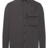 Belstaff Mens Linen Scale Shirt Washed Black