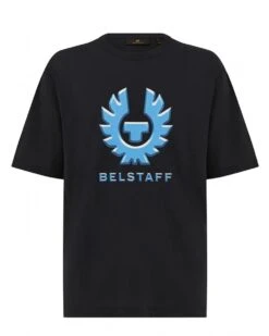 Belstaff Mens Liquify Logo T-Shirt Dark Ink Navy