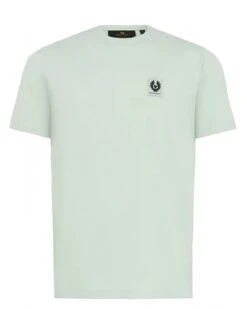 Belstaff Mens Logo Patch T-Shirt Breeze Green