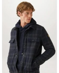 Belstaff Mens Patch Logo Hoodie Dark Ink Navy -Repertoire Fashion Store belstaff mens patch logo hoodie dark ink navy p46810 318097 image