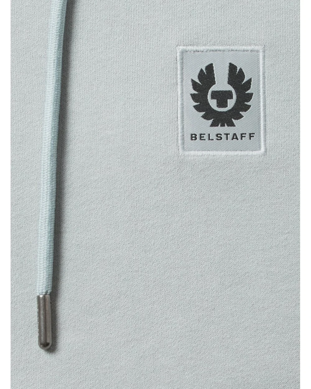 Belstaff Mens Patch Logo Hoodie Quarry Blue 5 Belstaff Mens Patch Logo Hoodie Quarry Blue - Image 5