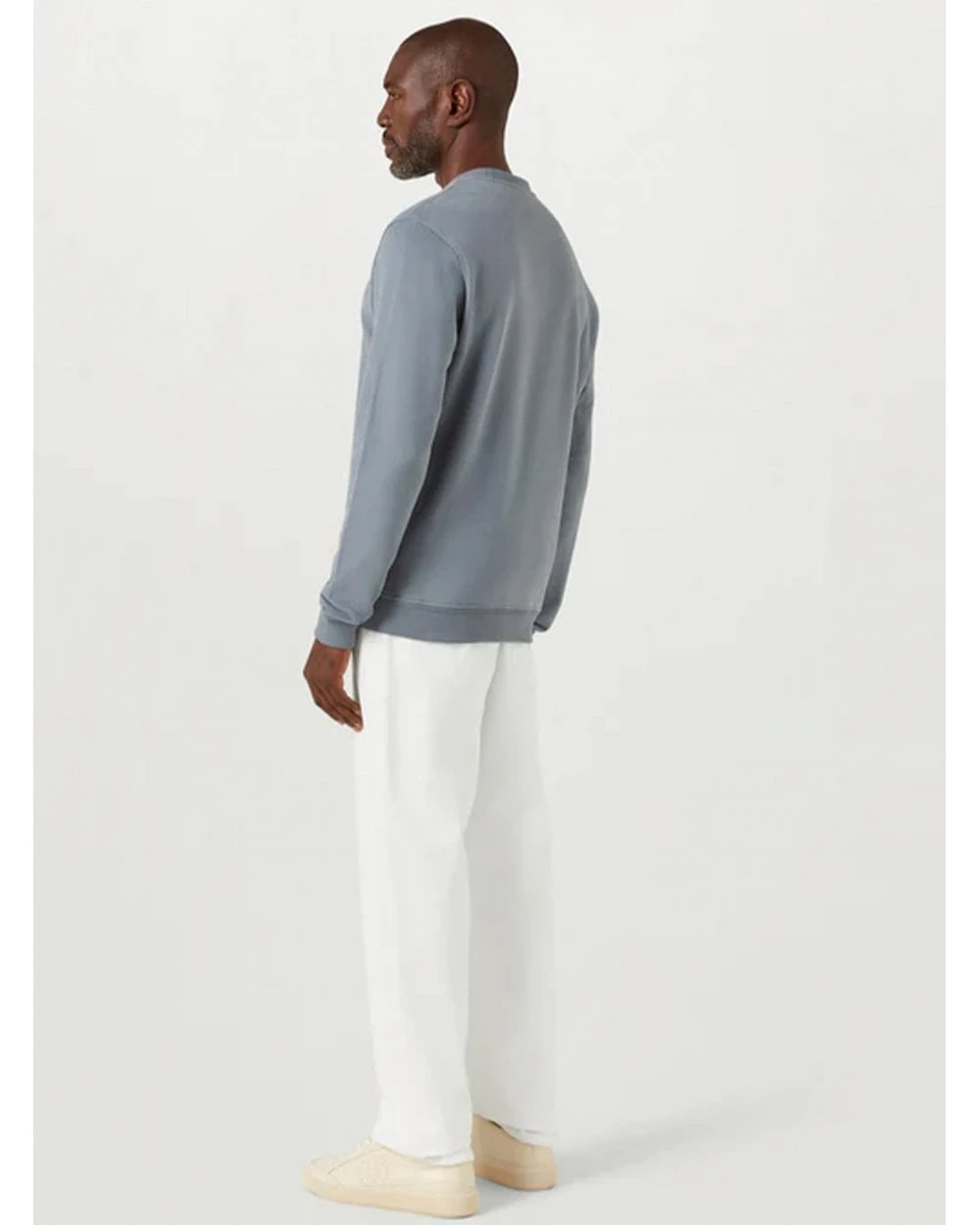 Belstaff Mens Patch Logo Sweatshirt Blue Flint 4 Belstaff Mens Patch Logo Sweatshirt Blue Flint - Image 4