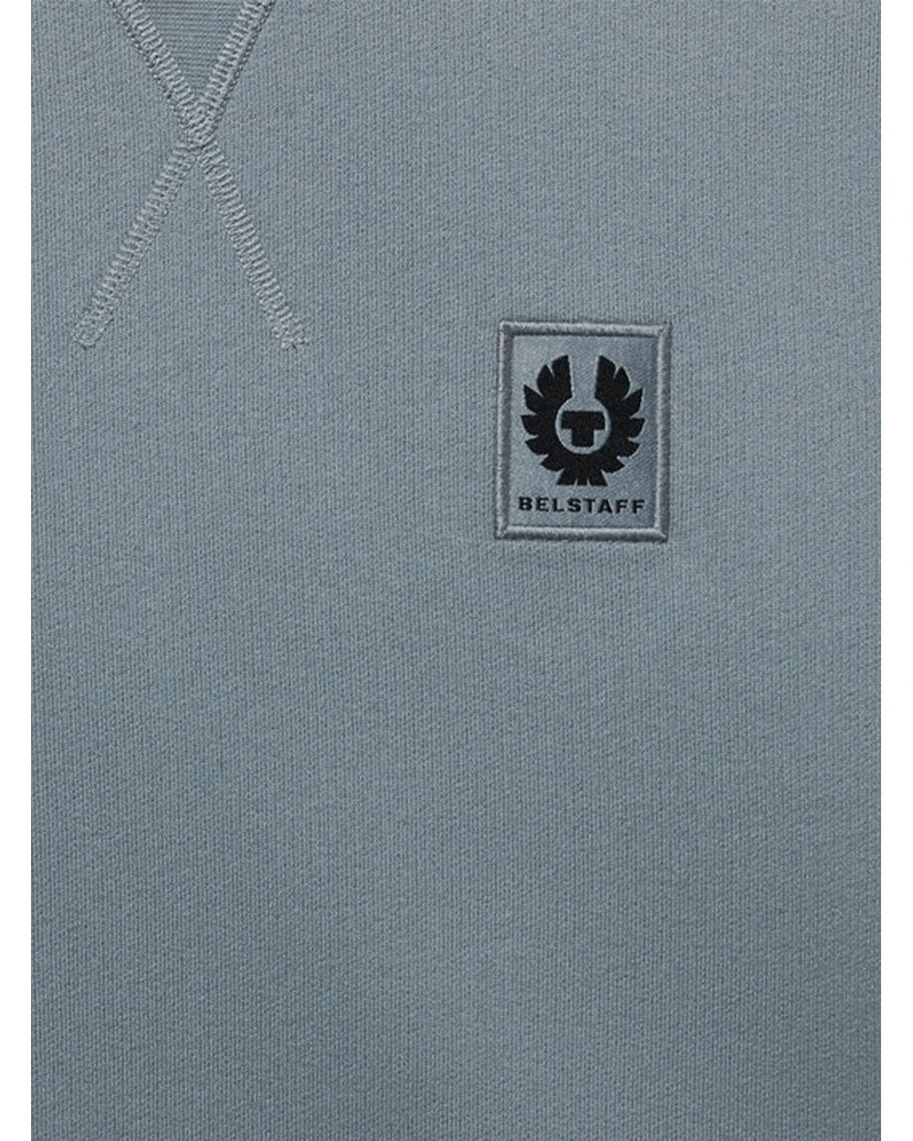 Belstaff Mens Patch Logo Sweatshirt Blue Flint 5 Belstaff Mens Patch Logo Sweatshirt Blue Flint - Image 5