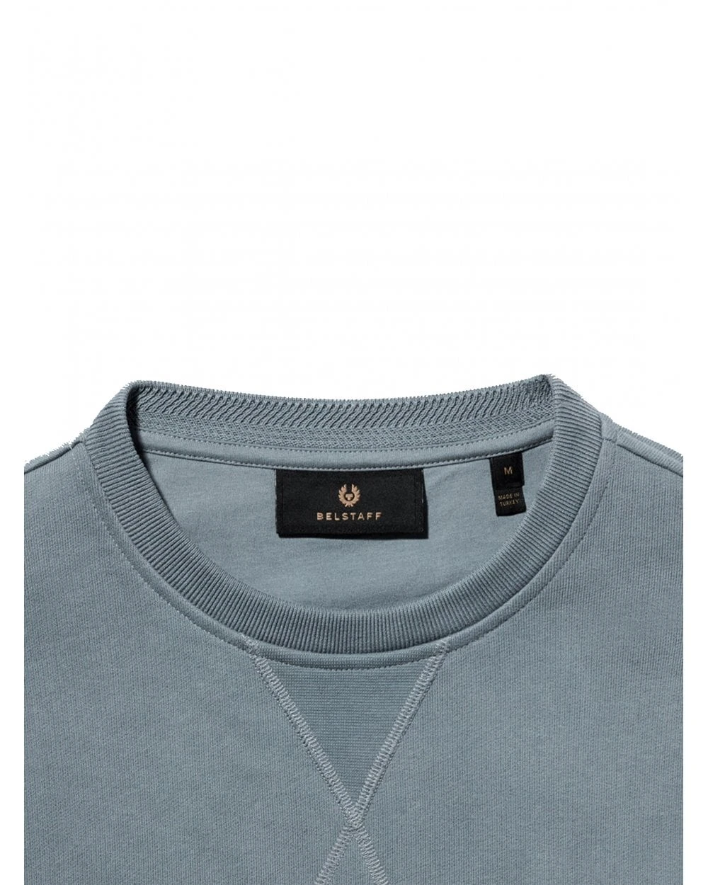 Belstaff Mens Patch Logo Sweatshirt Blue Flint 6 Belstaff Mens Patch Logo Sweatshirt Blue Flint - Image 6