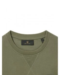 Belstaff Mens Patch Logo Sweatshirt Surplus Green -Repertoire Fashion Store belstaff mens patch logo sweatshirt surplus green p46318 304169 image