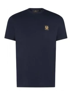 Belstaff Mens Patch Logo T-Shirt Dark Ink Navy