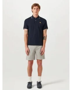 Belstaff Mens Patch Logo Tipped Polo Shirt Dark Ink Navy -Repertoire Fashion Store belstaff mens patch logo tipped polo shirt dark ink navy p46807 318025 image