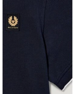Belstaff Mens Patch Logo Tipped Polo Shirt Dark Ink Navy -Repertoire Fashion Store belstaff mens patch logo tipped polo shirt dark ink navy p46807 318033 image