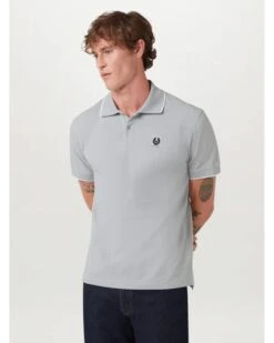 Belstaff Mens Patch Logo Tipped Polo Shirt Quarry Blue -Repertoire Fashion Store belstaff mens patch logo tipped polo shirt quarry blue p46809 318049 image