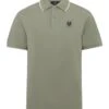 Belstaff Mens Patch Logo Tipped Polo Shirt Sage Green -Repertoire Fashion Store belstaff mens patch logo tipped polo shirt sage green p46808 318065 image
