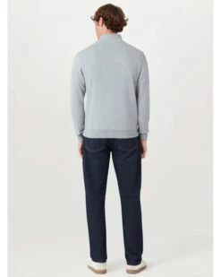 Belstaff Mens Patch Quarter Zip Sweatshirt Quarry Blue -Repertoire Fashion Store belstaff mens patch quarter zip sweatshirt quarry blue p46815 318221 image