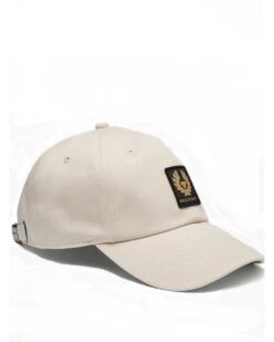 Belstaff Mens Phoenix Logo Cotton Twill Cap Shell Beige