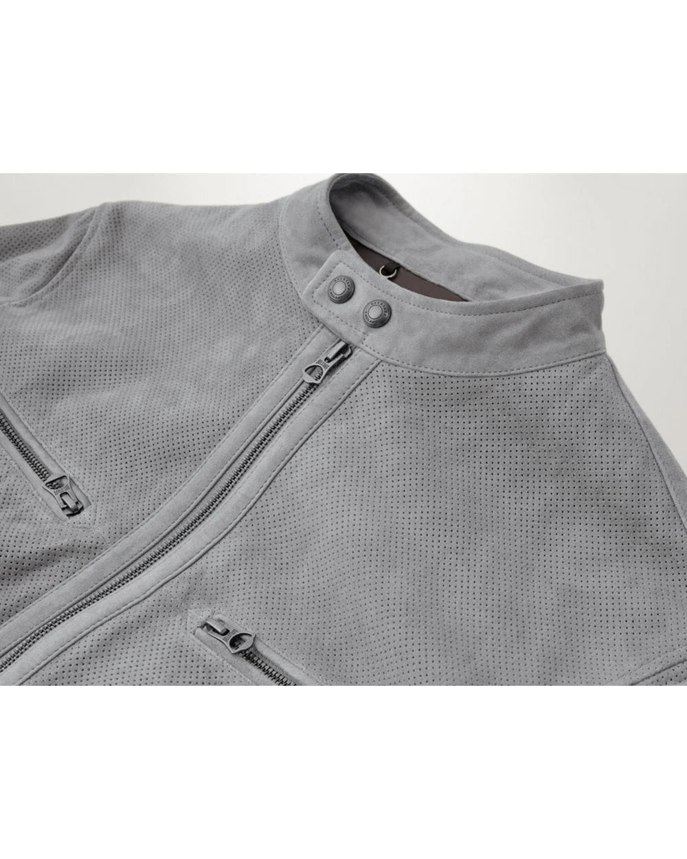 Belstaff Mens Raceway Air Suede Biker Jacket Charcoal Grey 5 Belstaff Mens Raceway Air Suede Biker Jacket Charcoal Grey - Image 5